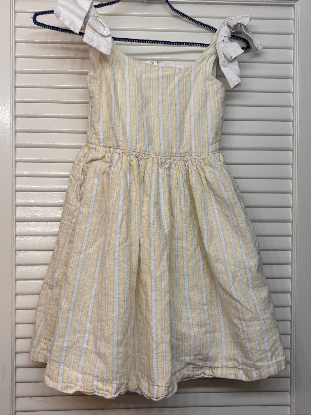 Hope & Henry Linen Bow Shoulder
Dress, Sunlit Stripe, Size 4 - Picture 2 of 6